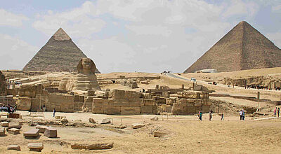 Die neue zehntägige Gebeco-Reise „Ägyptische Innovationen“ führt unter anderem auch zu den Pyramiden von Gizeh